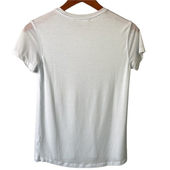 Athleta Cloudlight Hybrid Tee Ethereal Blue Mesh Short Sleeve Lightweight Soft - Picture 6 of 13